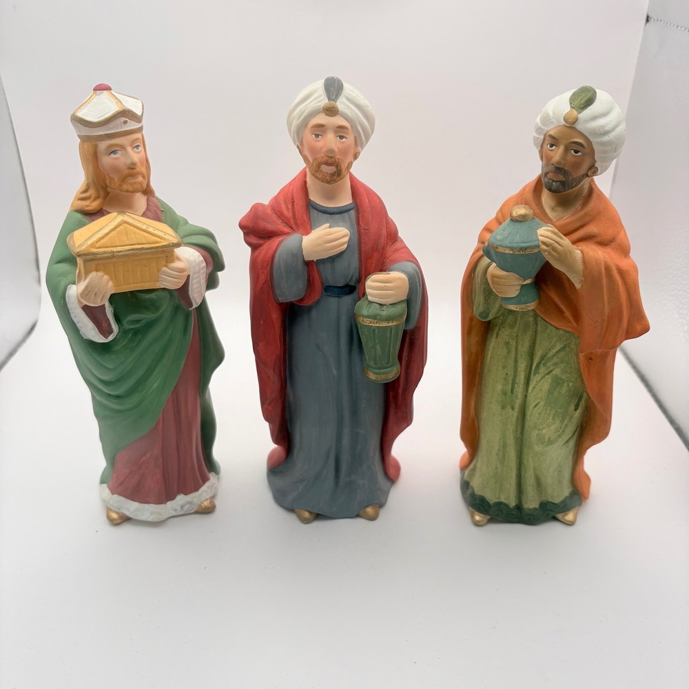 Vintage Homco Nativity Figurines Three Wise Men 5207 Set of 3